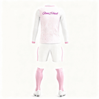 Youth Long Sleeve Jersey：Pink Threads & White Weaves