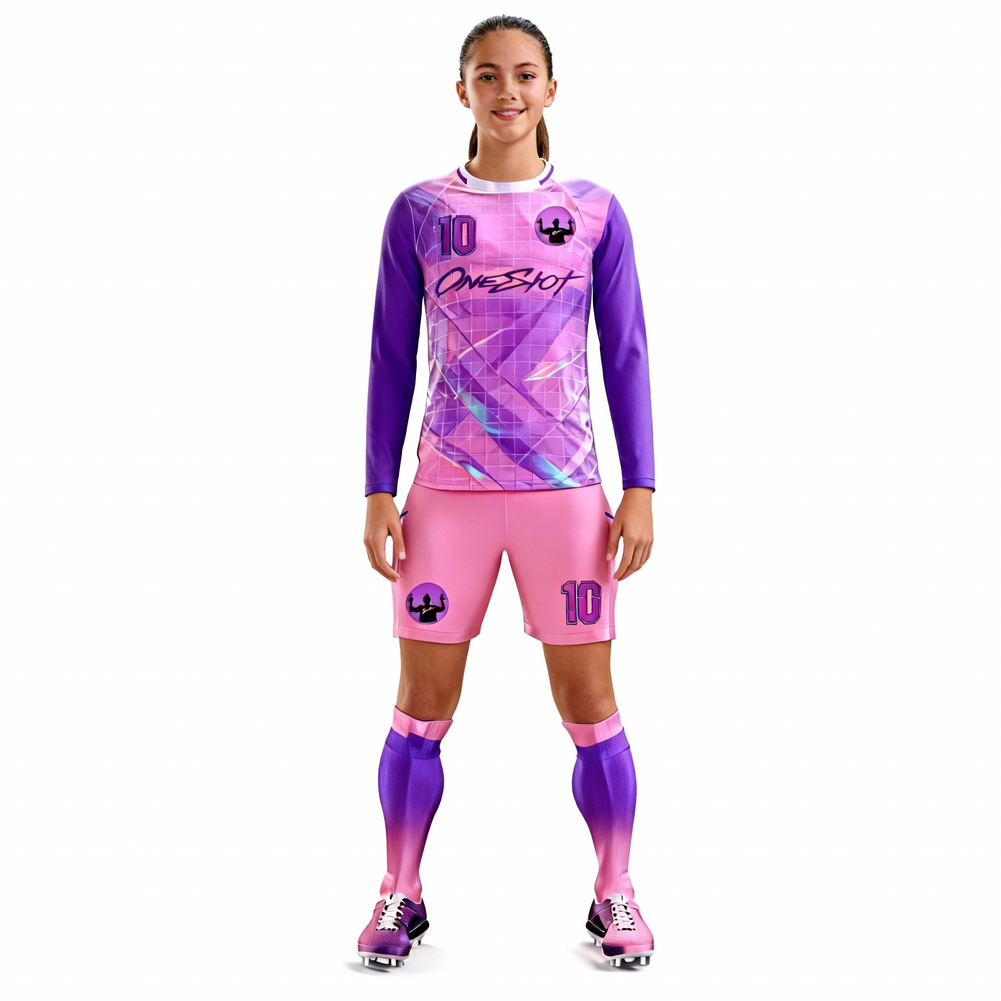 Youth Long Sleeve Jersey：Vaporwave Aesthetics