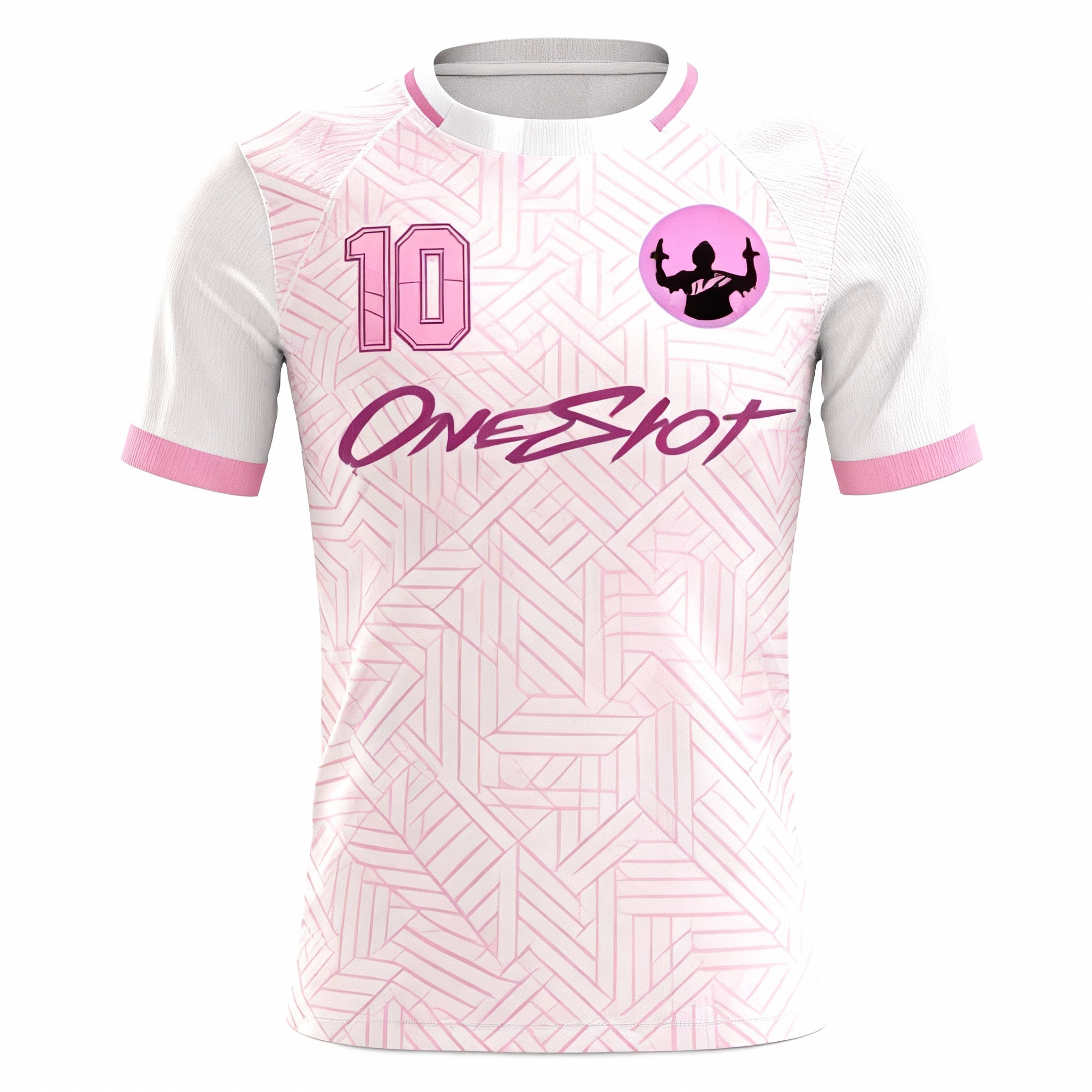 Youth Long Sleeve Jersey：Pink Threads & White Weaves