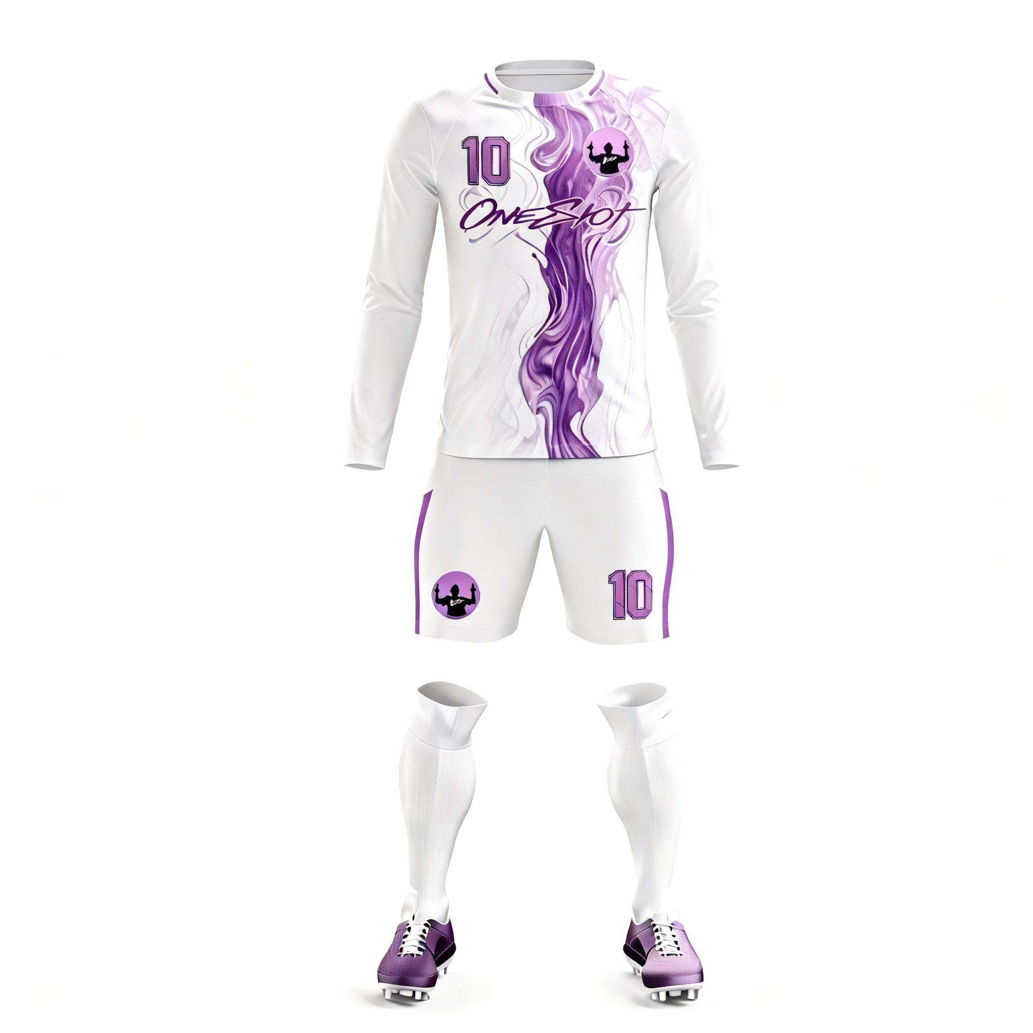 Youth Long Sleeve Jersey：Violet Swirl